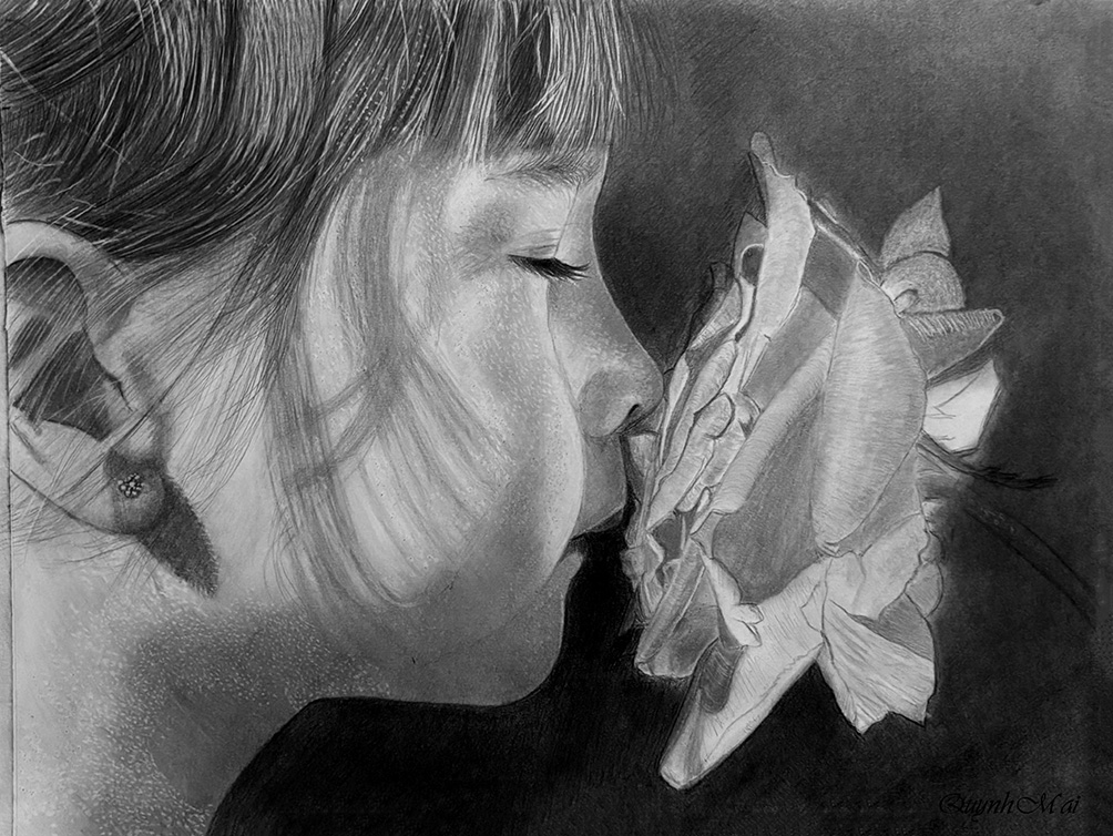 Portrait dessiné à la main